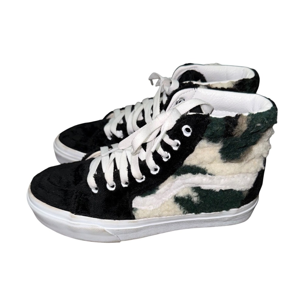 Vans Sk8-Hi Sherpa Camo Fuzzy High Top  Unisex W 5.5 / M‎ 4.0 s Skater